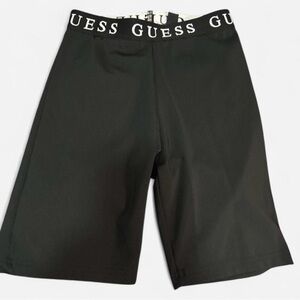 Guess Black Logo Athletic/Biker Shorts